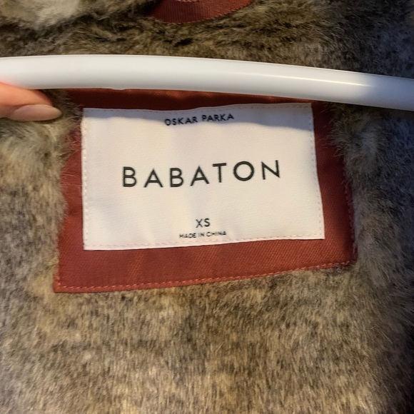 Dark coral Babaton parka, xs - Picture 2 of 4